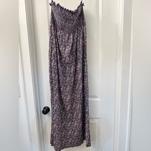 Juicy Couture Strapless Floral Print Maxi Dress